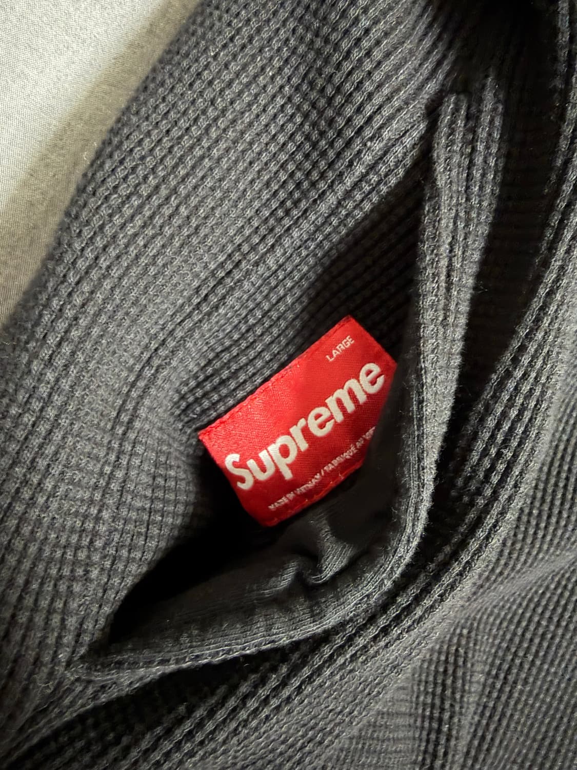 [L] 슈프림 리버시블 워크 집업 후드 스웨트셔츠 블랙 상품이미지9