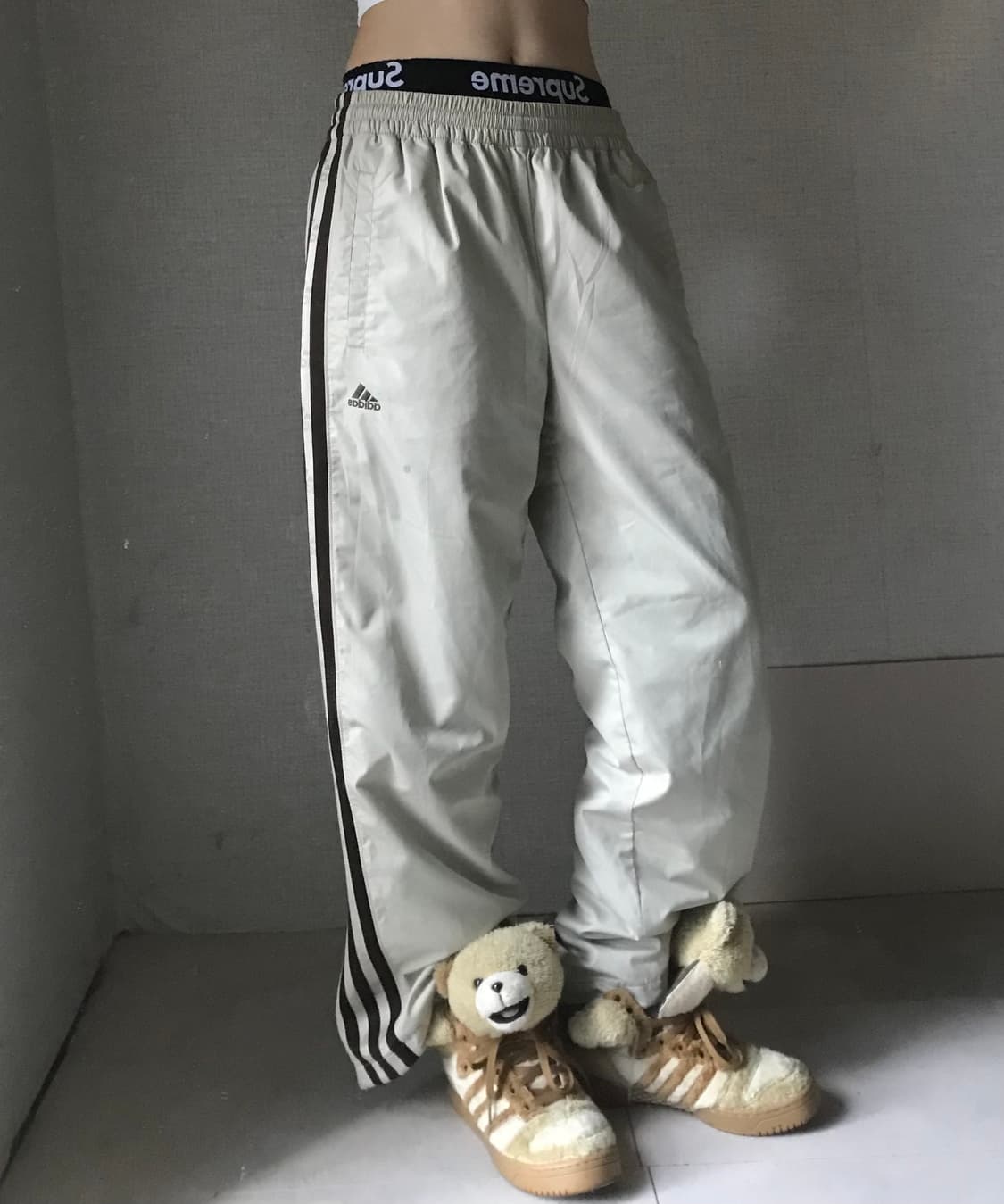 아디다스 베이지 브라운 트레이닝 팬츠 상품이미지2