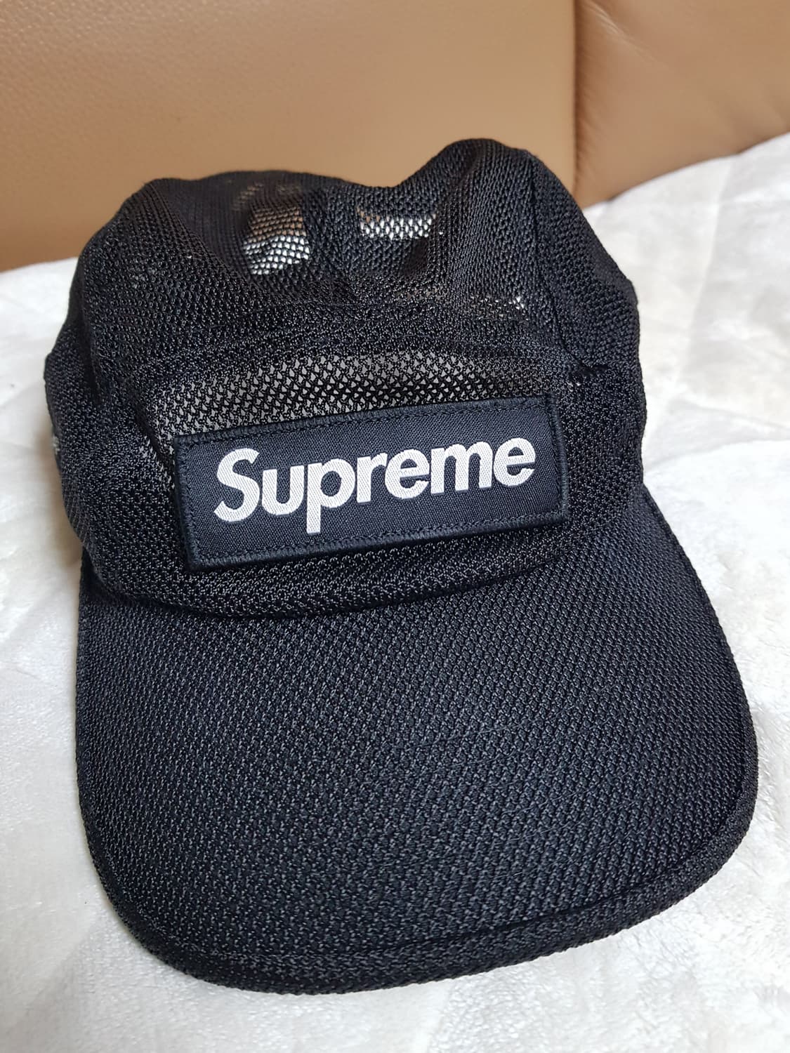 슈프림 메쉬 코듀라 캠프캡 모자 볼캡 블랙 23SS 상품이미지10
