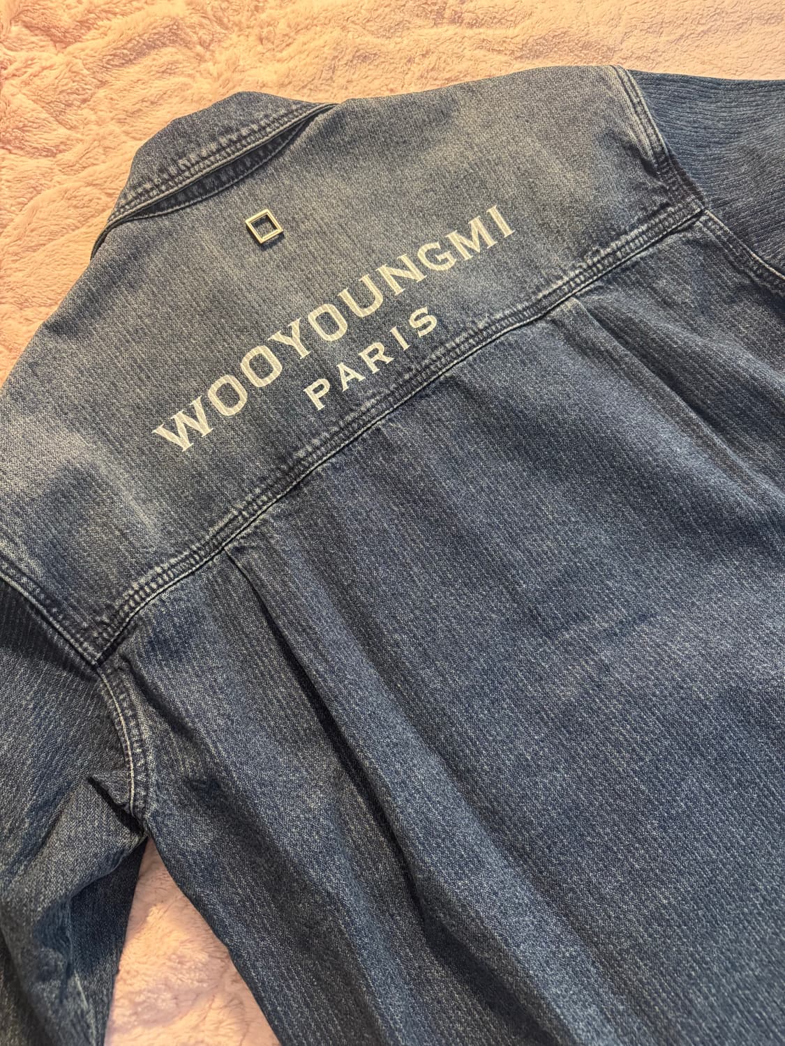 25fw 우영미 백로고 데님셔츠 상품이미지1