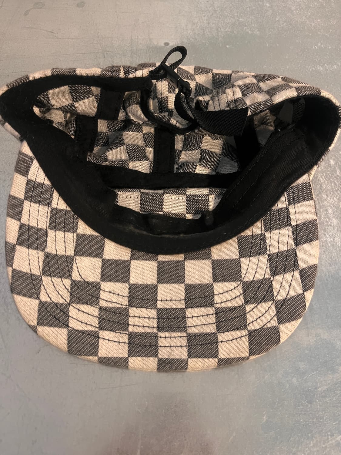 슈프림 체크 캠프캡 상품이미지2