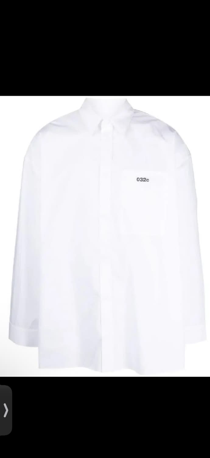 032C 백프린트 로고 포켓 셔츠 화이트 M 상품이미지1