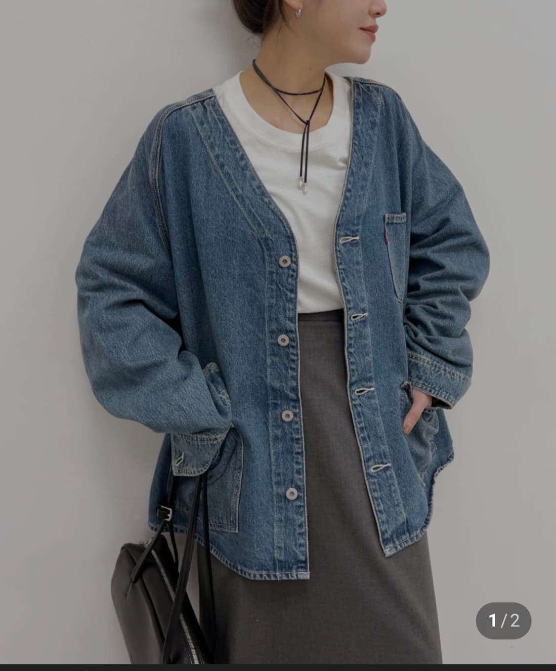 리바이스 데님 가디건 남녀공용 M 상품이미지1