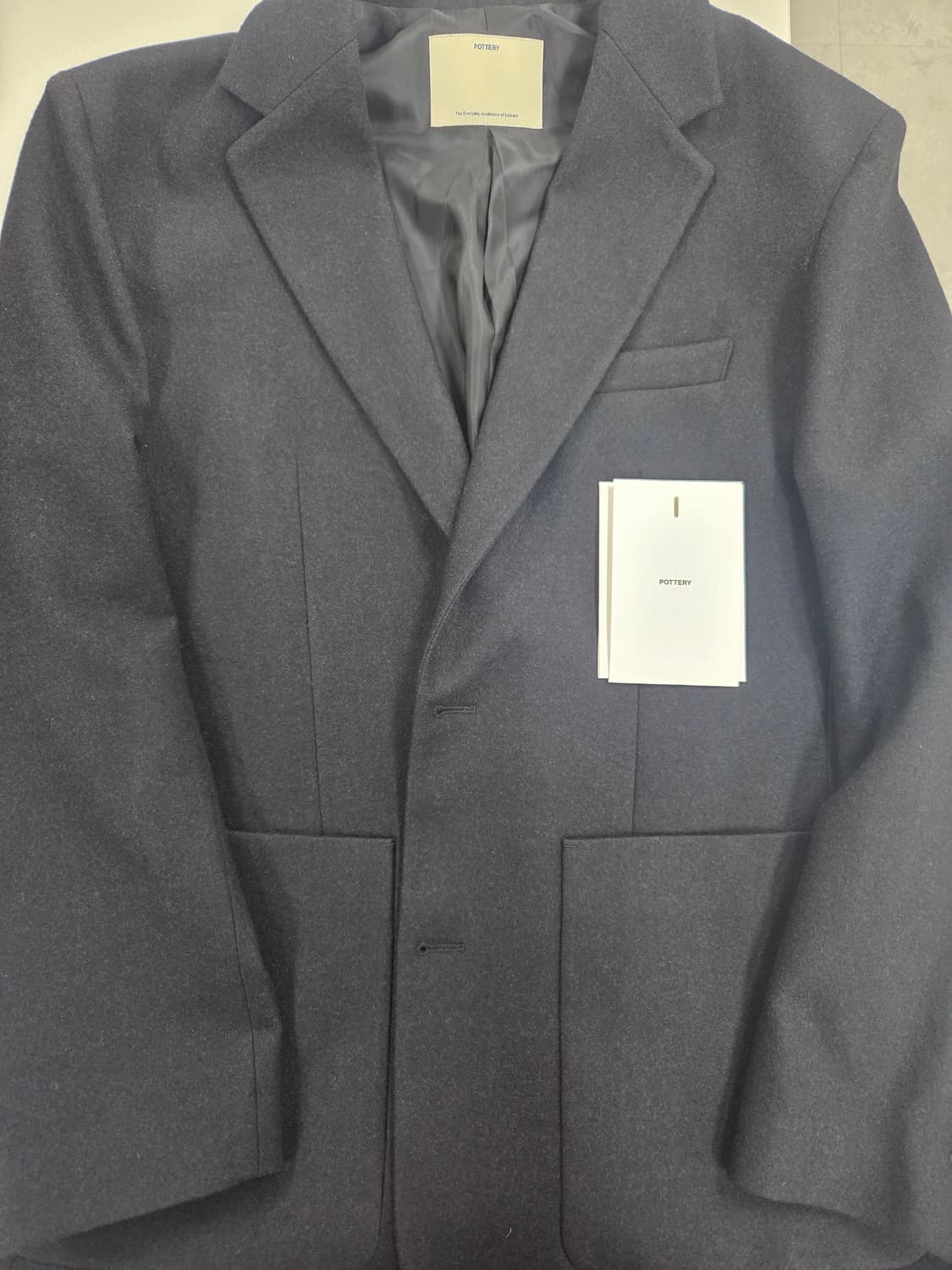 포터리 울 플란넬 자켓 1 블랙 상품이미지2