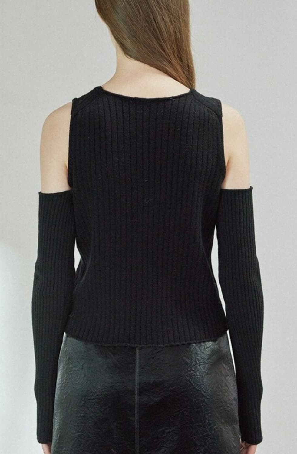 Diagonal warmer knit top 상품이미지2