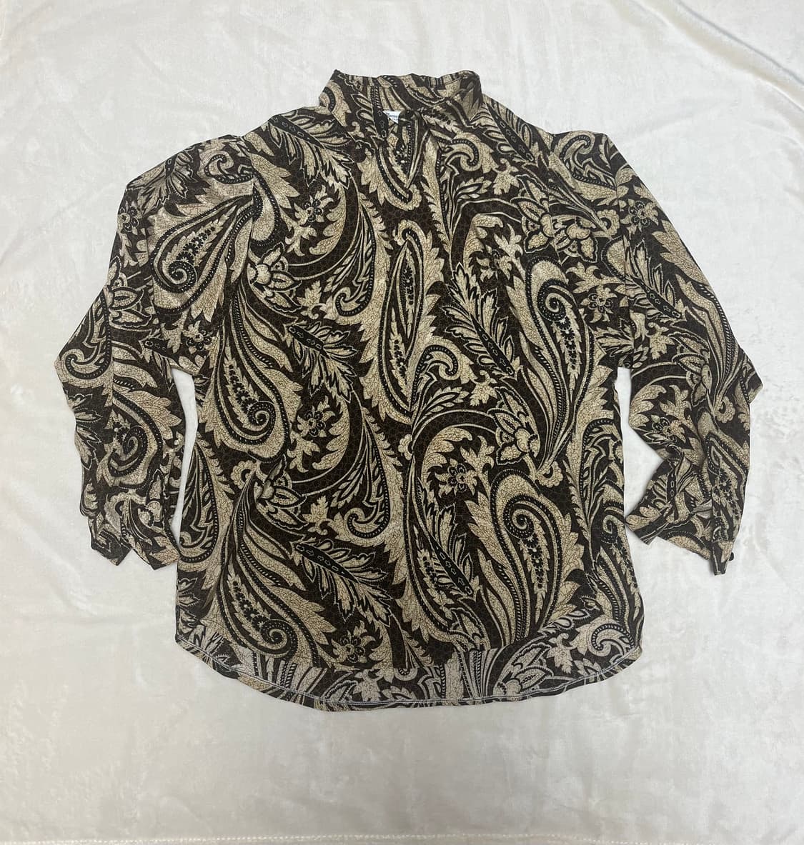 90s 여성용 페이즐리 패턴 남방 상품이미지1