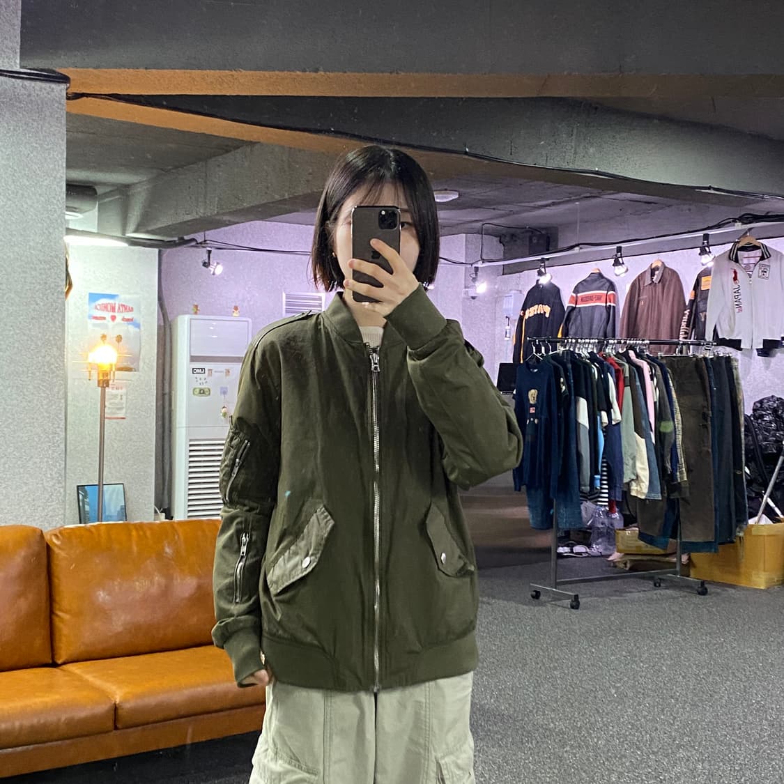 디젤 멀티포켓 카키 ma1 봄버 자켓 B4720 상품이미지1