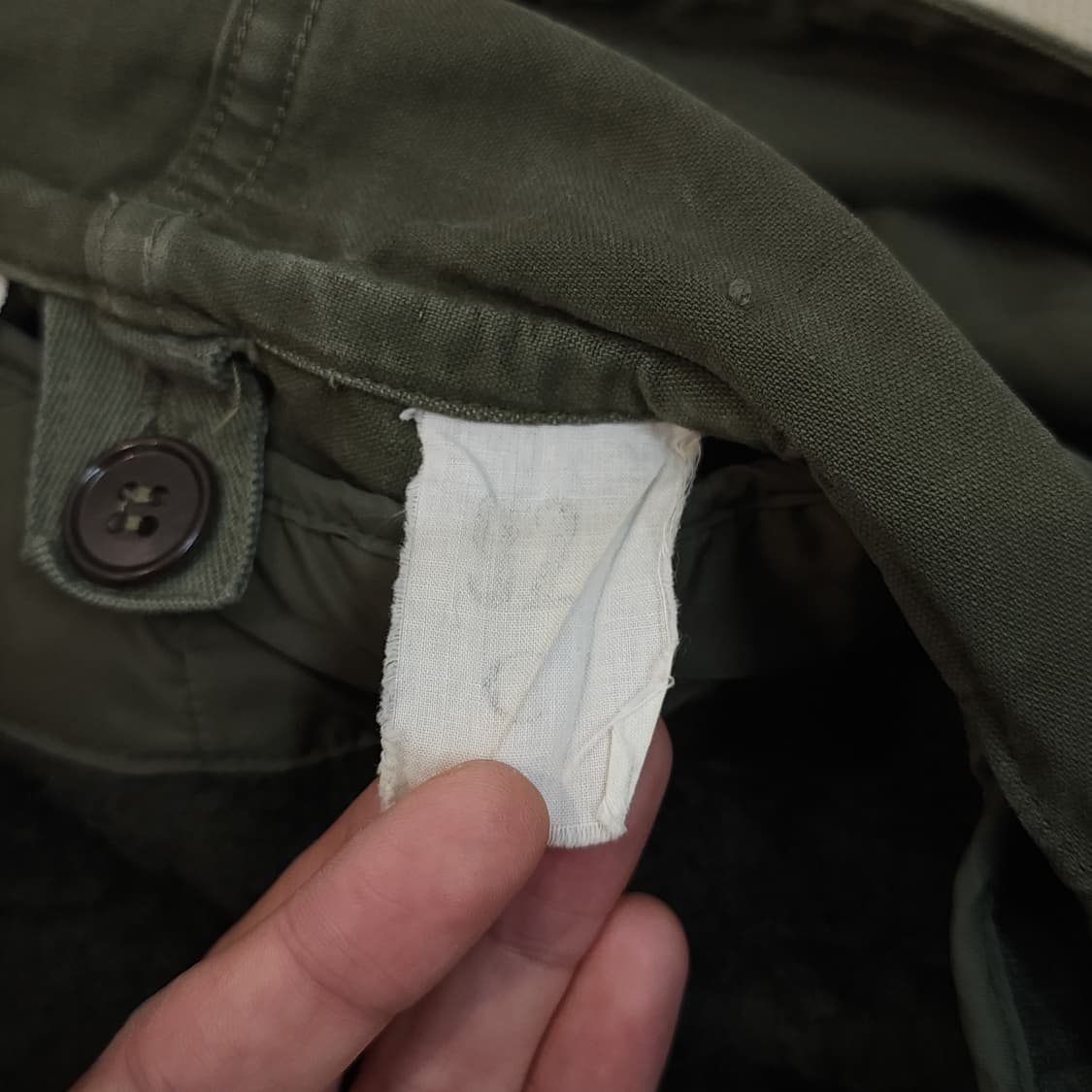 빈티지 프랑스군 m64 밀리터리 모즈파카 올리브 그린 페이딩 92C 상품이미지8