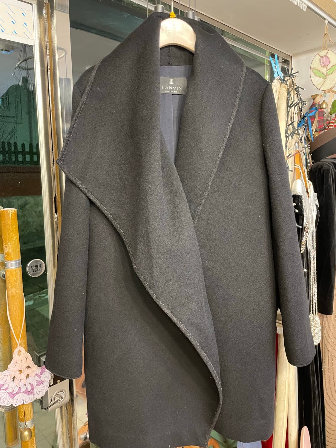 랑방 캐시미어 반코트 상품이미지1