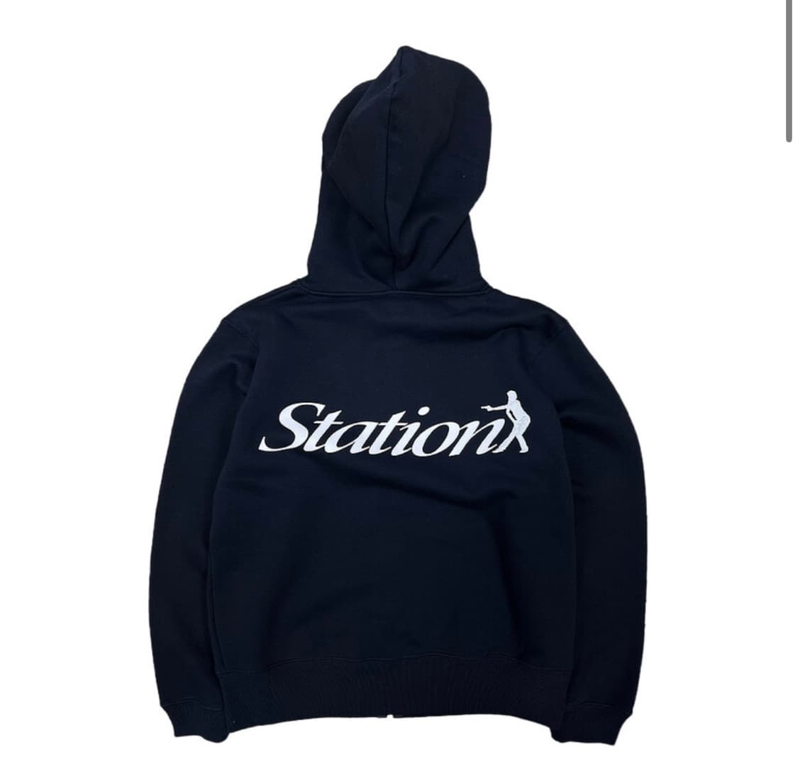 (L)GA$ Logo Zip-Up Hoodie-Navy 상품이미지2
