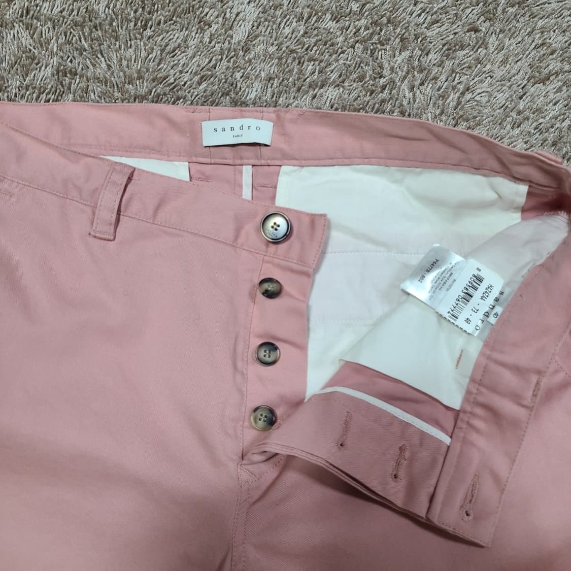 산드로 핑크 면바지 40사이즈 상품이미지2
