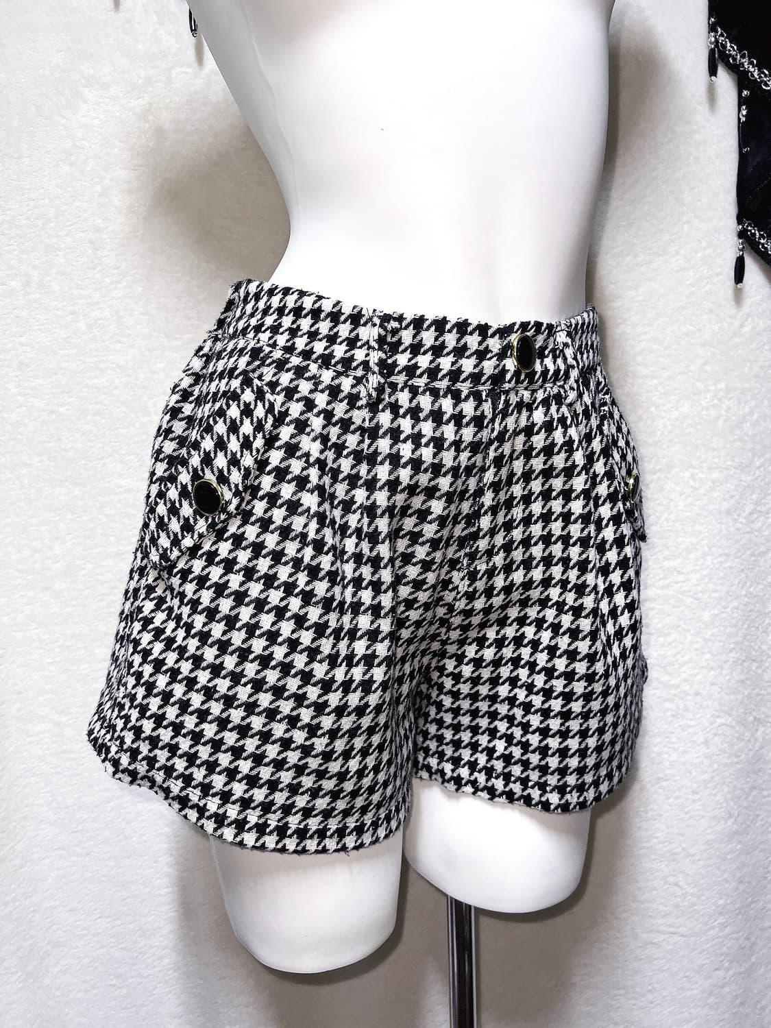 하운드투스 체크 금장 펌킨 반바지 숏팬츠 오네갸루 로맨틱 로걀 펑크 핀터 상품이미지4