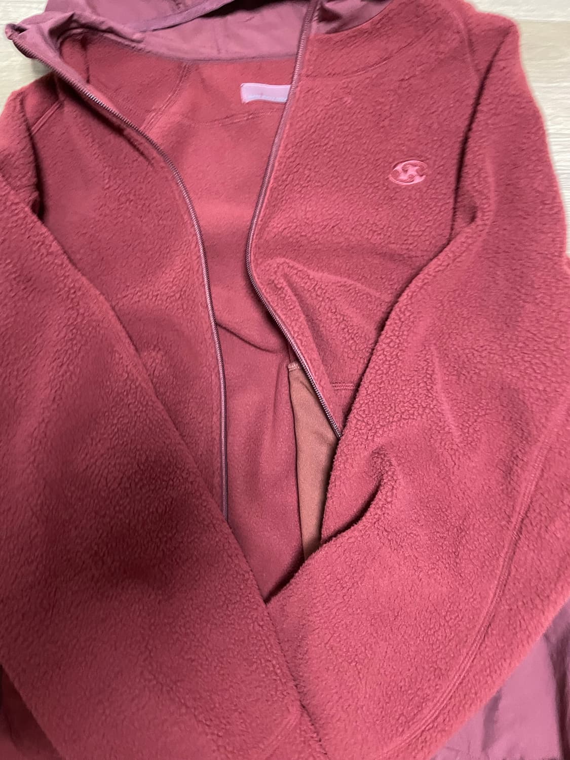 산산기어 플리스 재킷 브릭 레드 3 상품이미지2