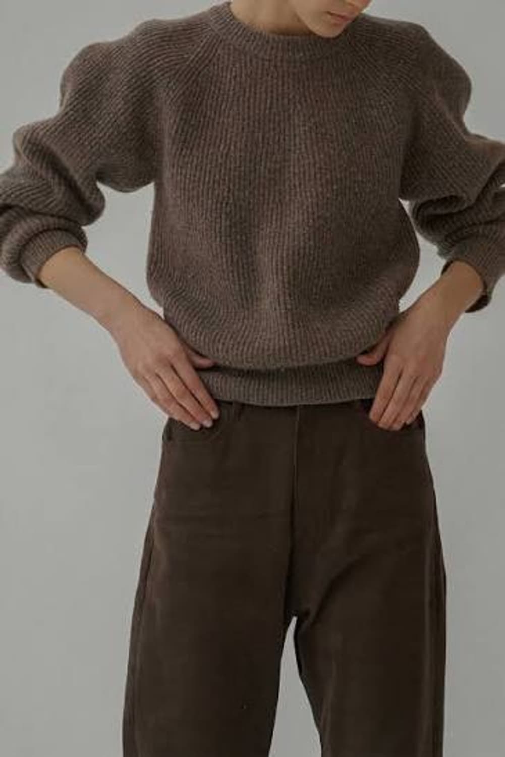 Nothing Written 볼륨 립 메리노 울 니트 상품이미지2