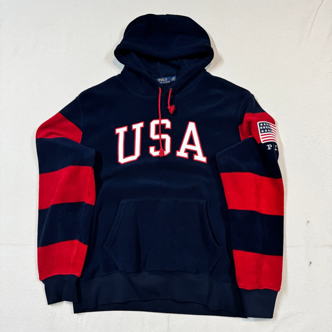 L) 폴로 랄프로렌 USA 성조기 플리스 후리스 후드티 상품이미지1