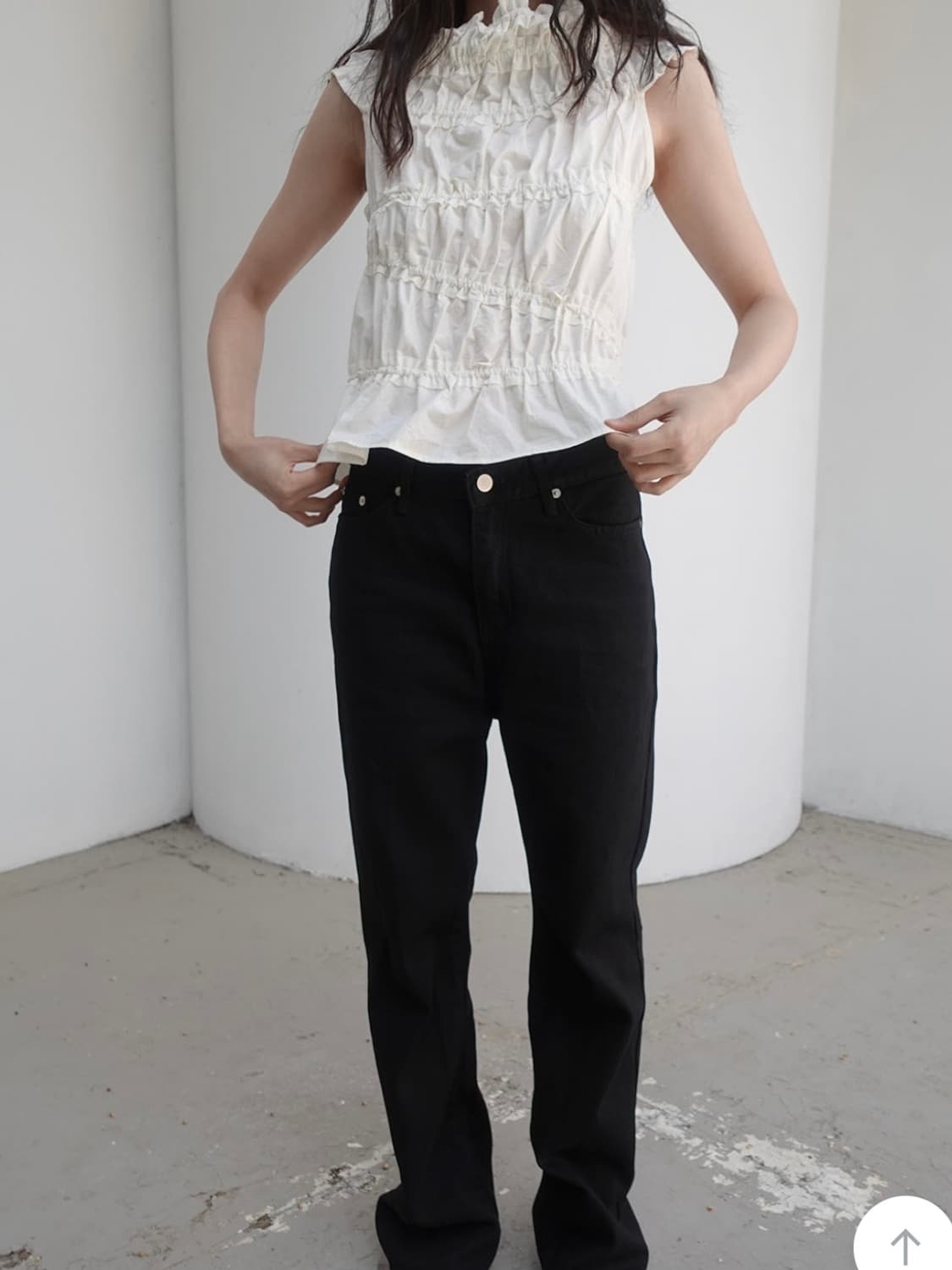 [새상품] m.o.k Lily in vase, gathers blouse 상품이미지1