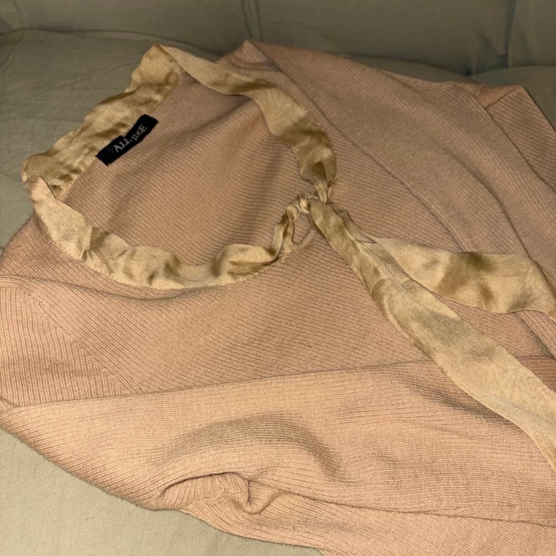 JPN Vintage 베이지 오네갸루 타이 니트 상품이미지2