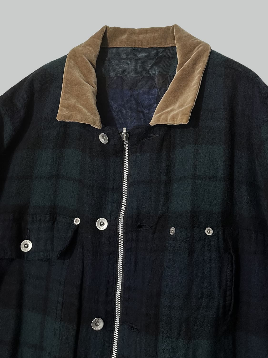 사카이 리버시블 축융 울 자켓 상품이미지6