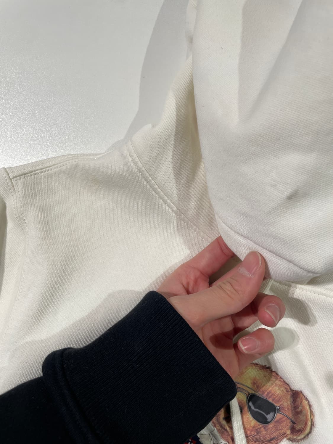 폴로 랄프로렌 아이보리 폴로 베어 플리스 후디 상품이미지9