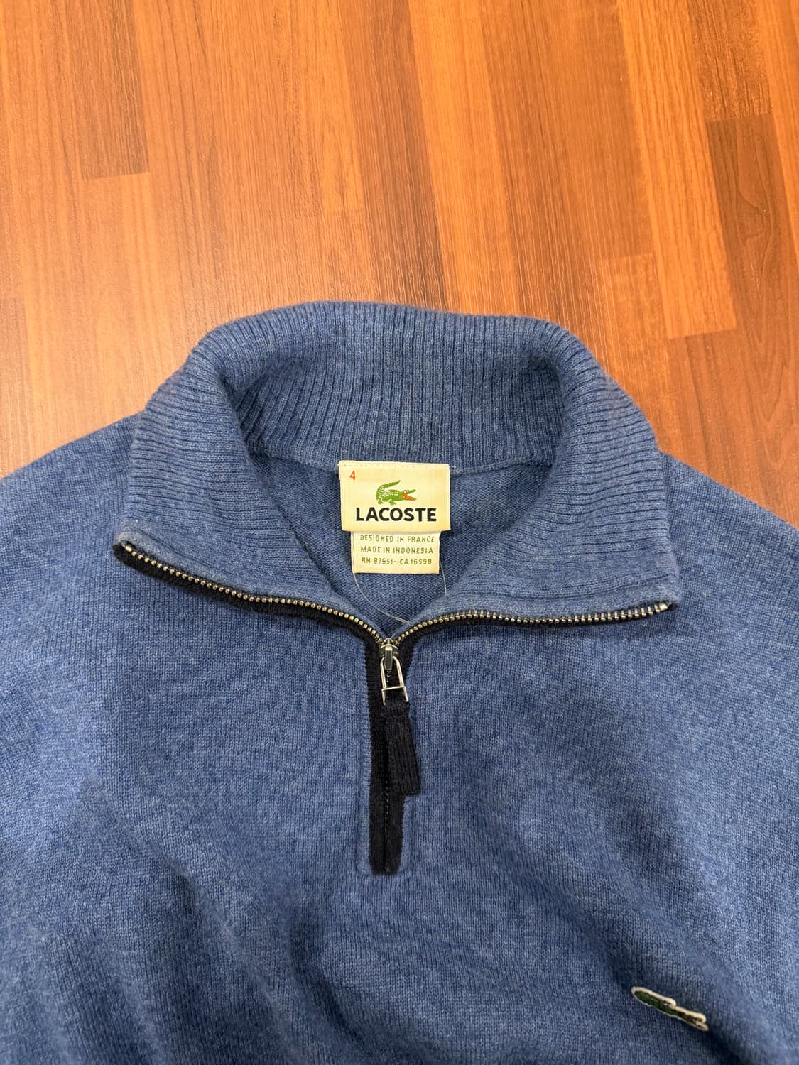 Lacoste 라코스테 하프넥 쿼터 집업 울 니트 상품이미지7