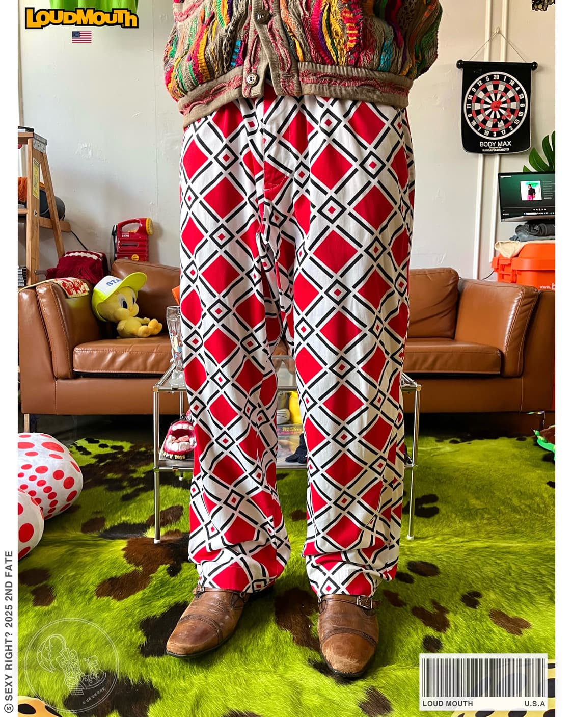 LOUD MOUTH U.S.A Crazy Pattern Old Pants 상품이미지1