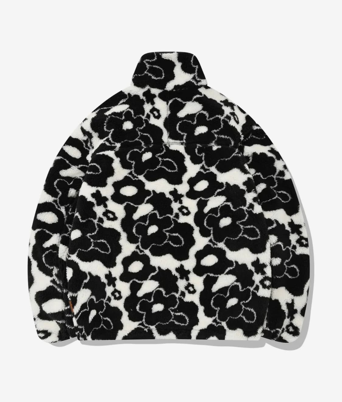 커버낫 플라워 리버시블 플리스 집업 자켓 블랙 상품이미지3