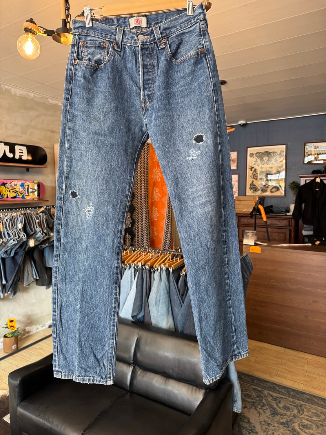 levi.s 501 29x32 핸드메이드 패치워크 상품이미지1