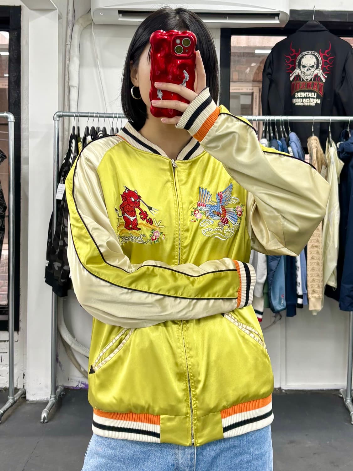 JPN 테드맨 리버시블 벨벳 스카잔 상품이미지8