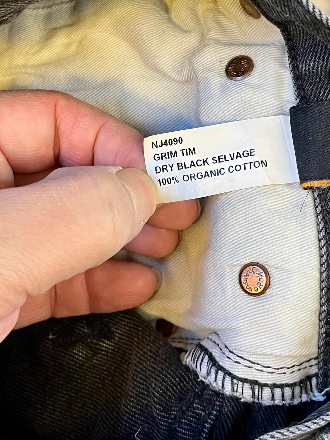 [28] 누디진 그림팀 흑청 셀비지  상품이미지10