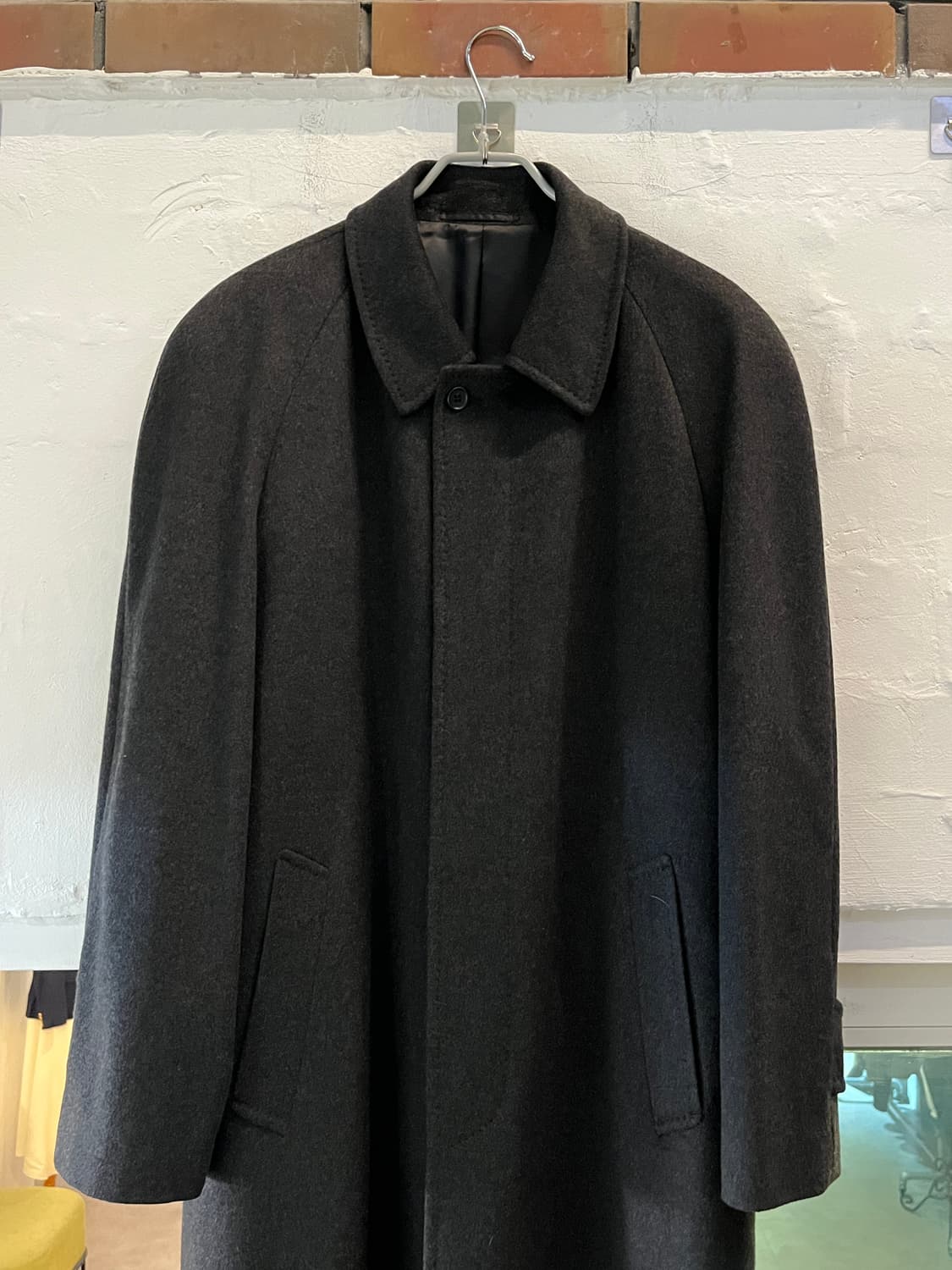 Grand George 차콜 캐시미어 싱글 코트 L 상품이미지2