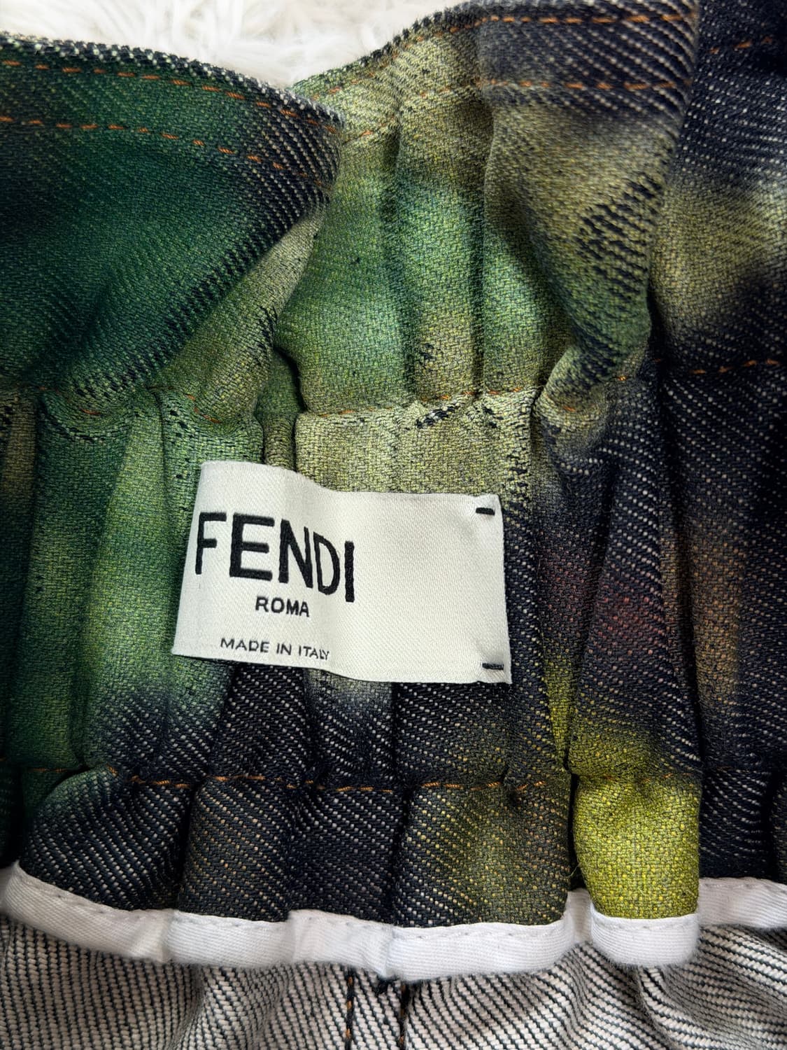 펜디(Fendi) 로마 플로럴 프린트 데님 하이웨이스트 쇼츠 상품이미지5