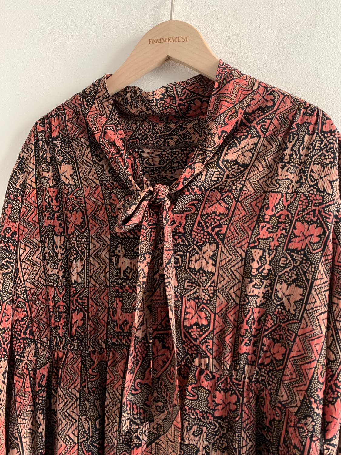 Oriental tie neck dress 상품이미지3