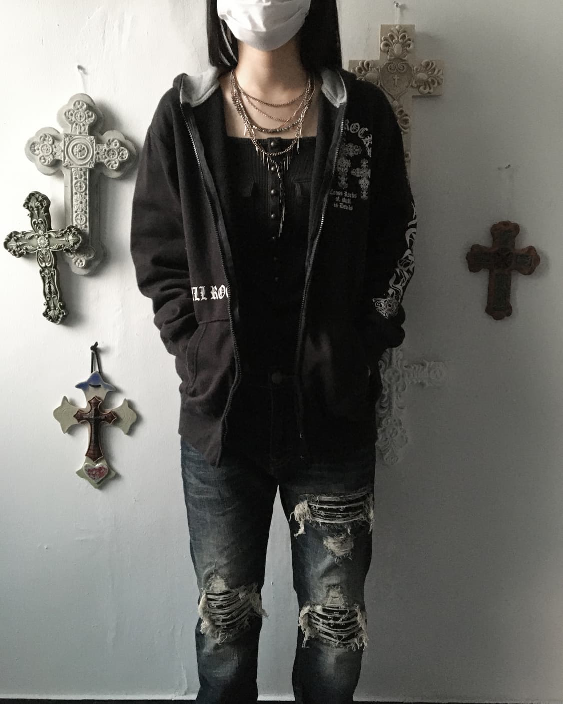 Printing point hood zip up 상품이미지6