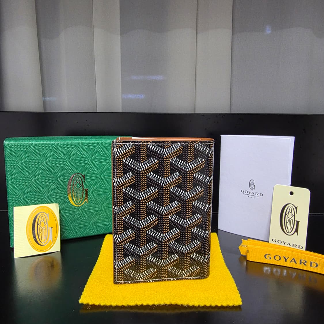 {클로젯}[사진 풀구성]고야드 생피에르 카드지갑 블랙&탄 상품이미지2