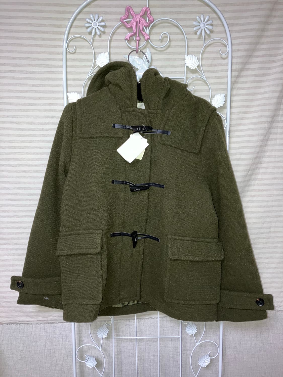 jpn vintage 카키 떡볶이 숏코트 y2k 스트릿 갸루 펑키 상품이미지1