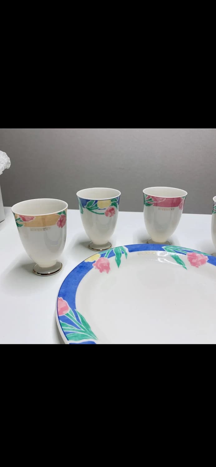 지방시 플라워 그릇 컵 세트 접시 상품이미지4
