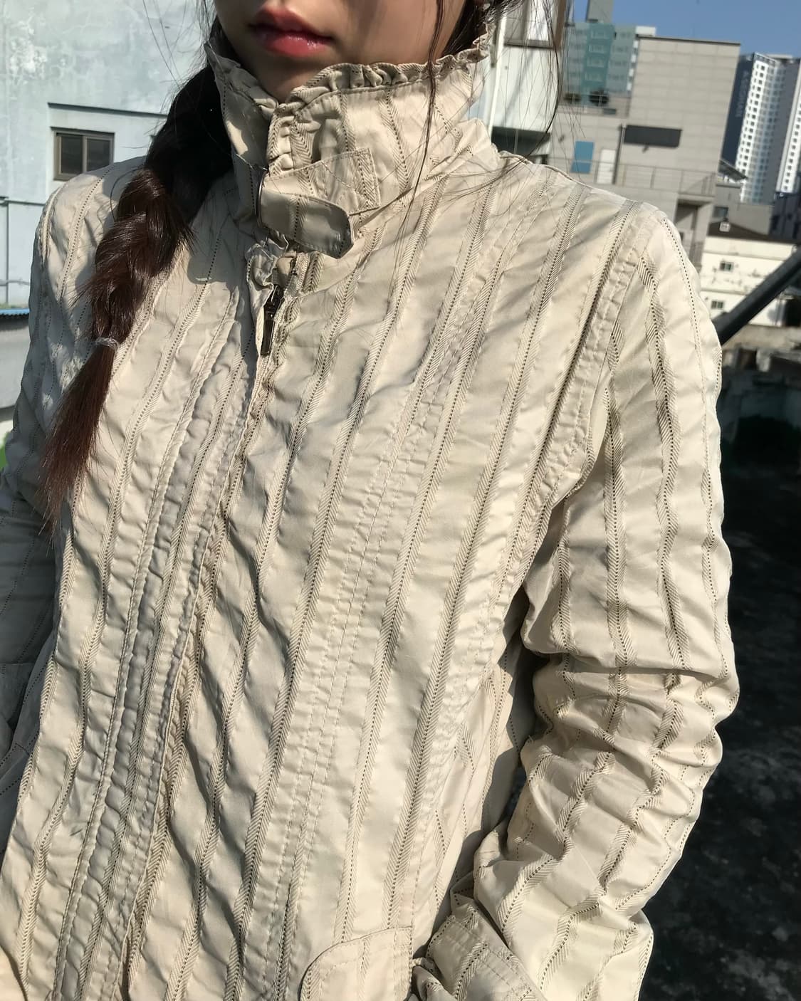 레이스 셔링 집업  상품이미지3