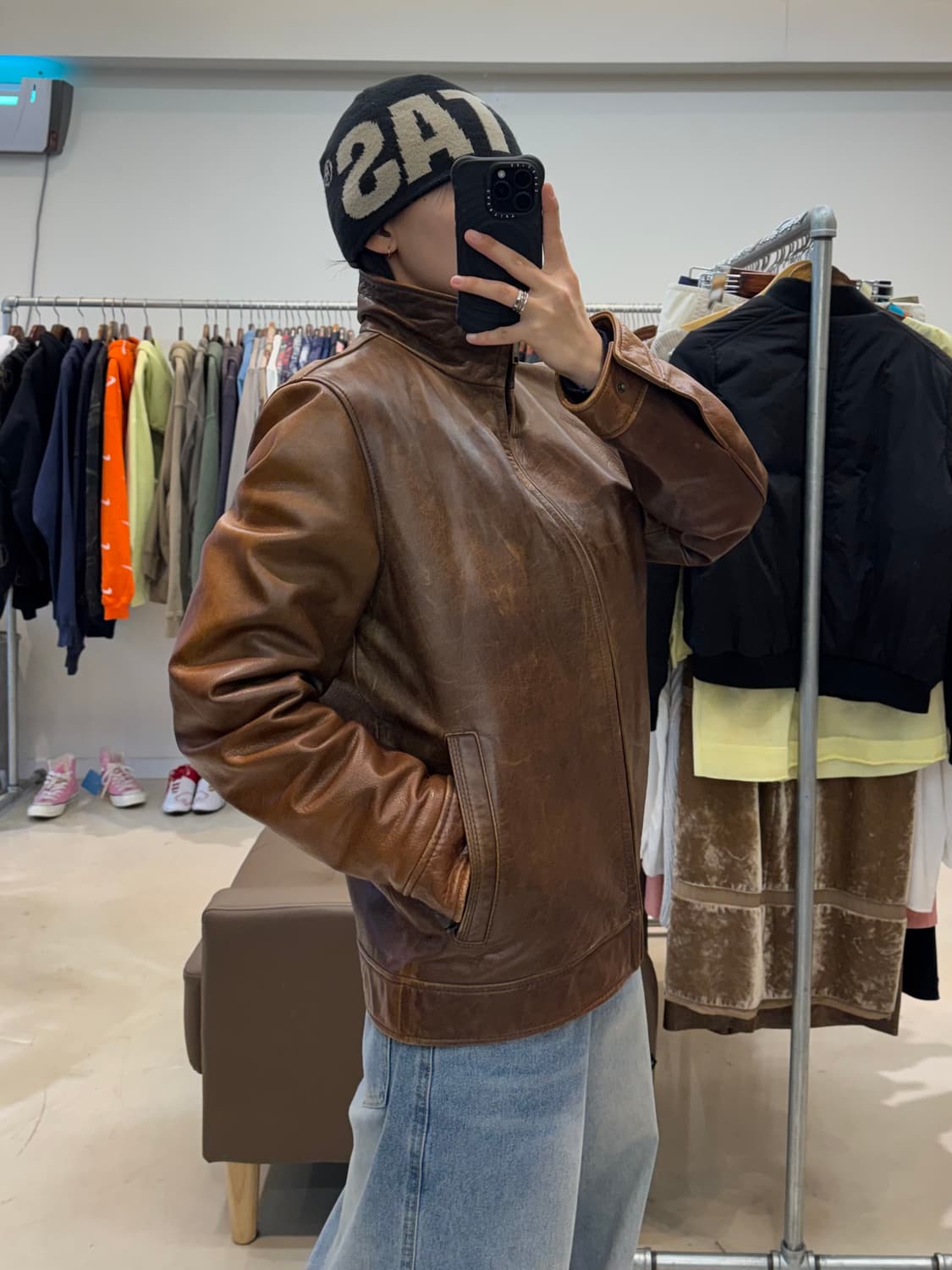 윌슨즈 레더자켓 브라운 상품이미지6