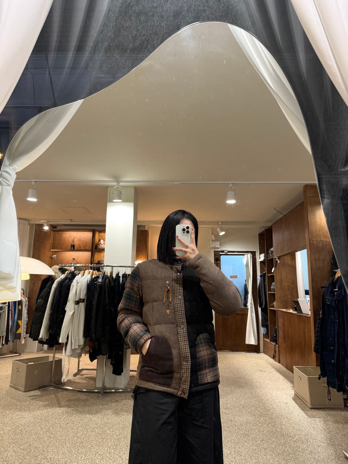 일본 빈티지 멀티 패턴 패딩 상품이미지2