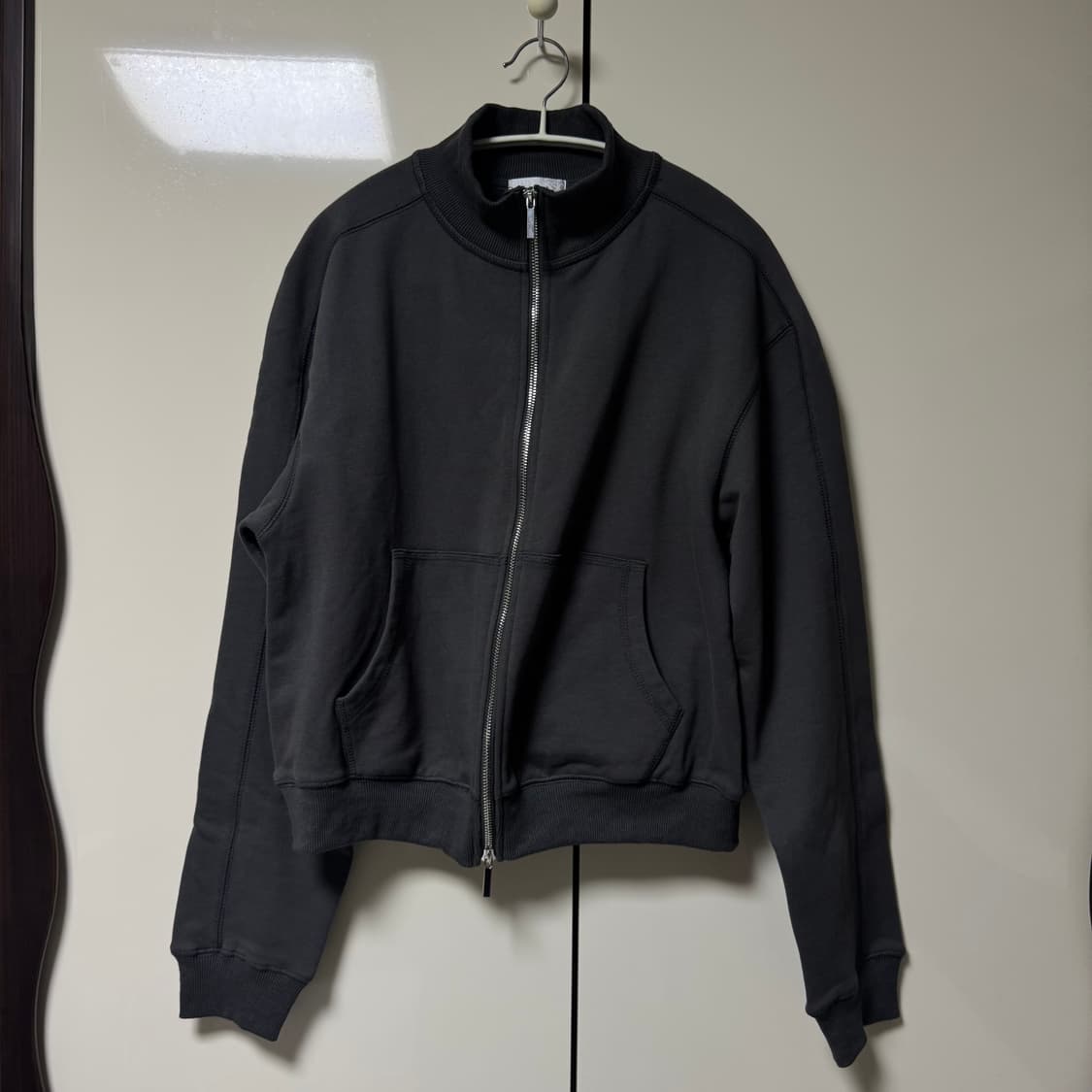 파르티멘토우먼 코튼 트랙 저지탑 차콜 M 상품이미지3