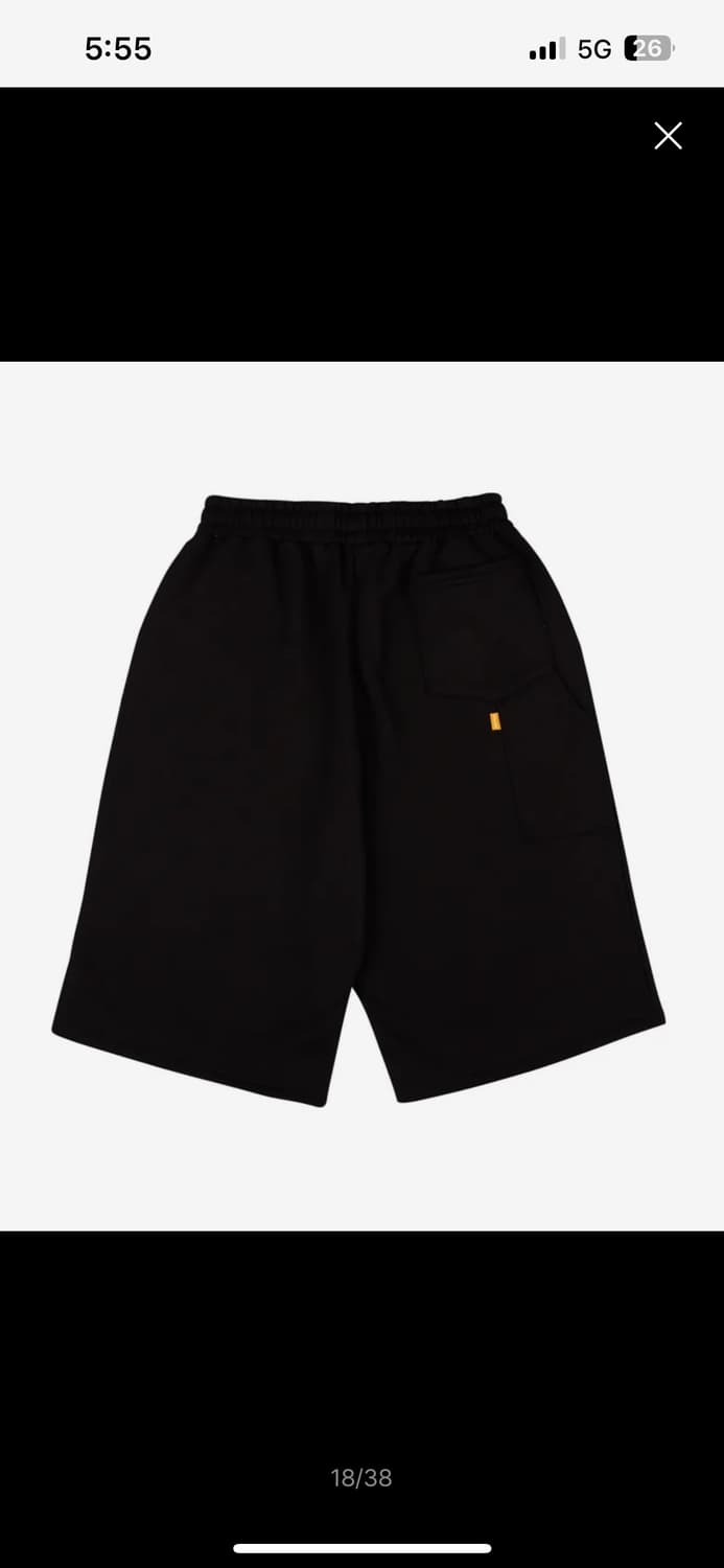 필립페이커 카펜터 버뮤다 스웨트 8부 팬츠 블랙 상품이미지4