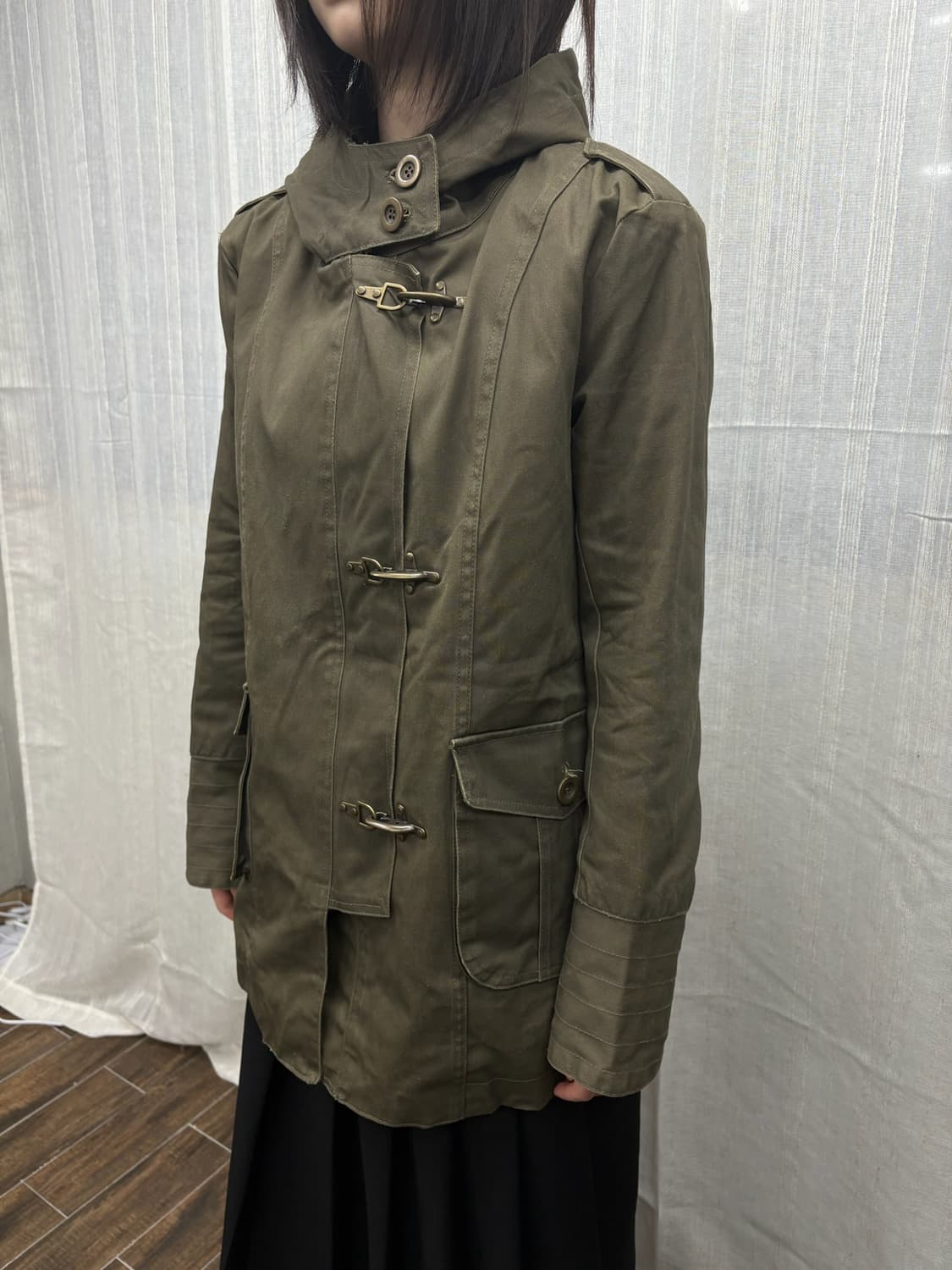 JAPAN 빈티지 파이어맨 버클 야상 자켓 상품이미지1