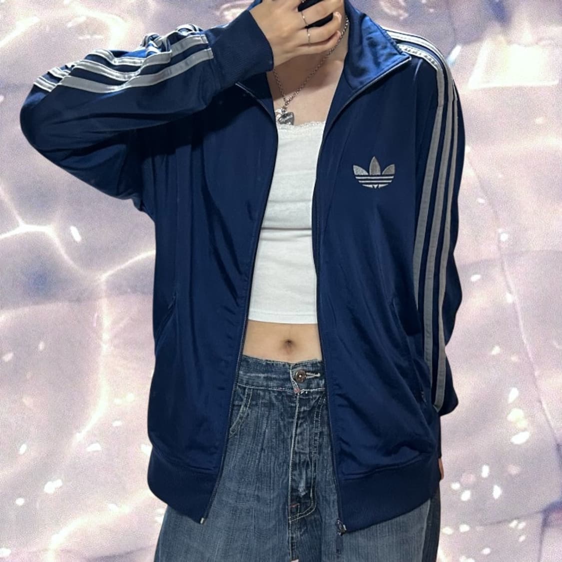 아디다스 오리지널 파이어버드 져지 네이비 실버 그레이 100  상품이미지1