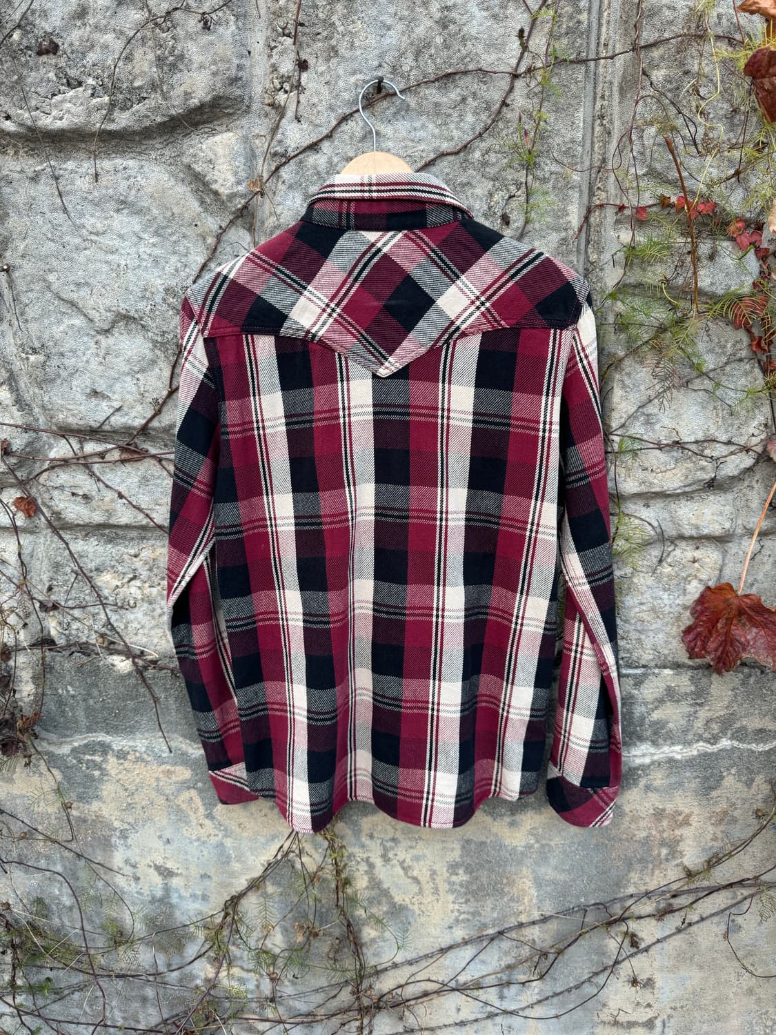 디키즈 콘쵸버튼 빈티지 웨스턴 투포켓 플란넬 체크 셔츠 L 상품이미지2