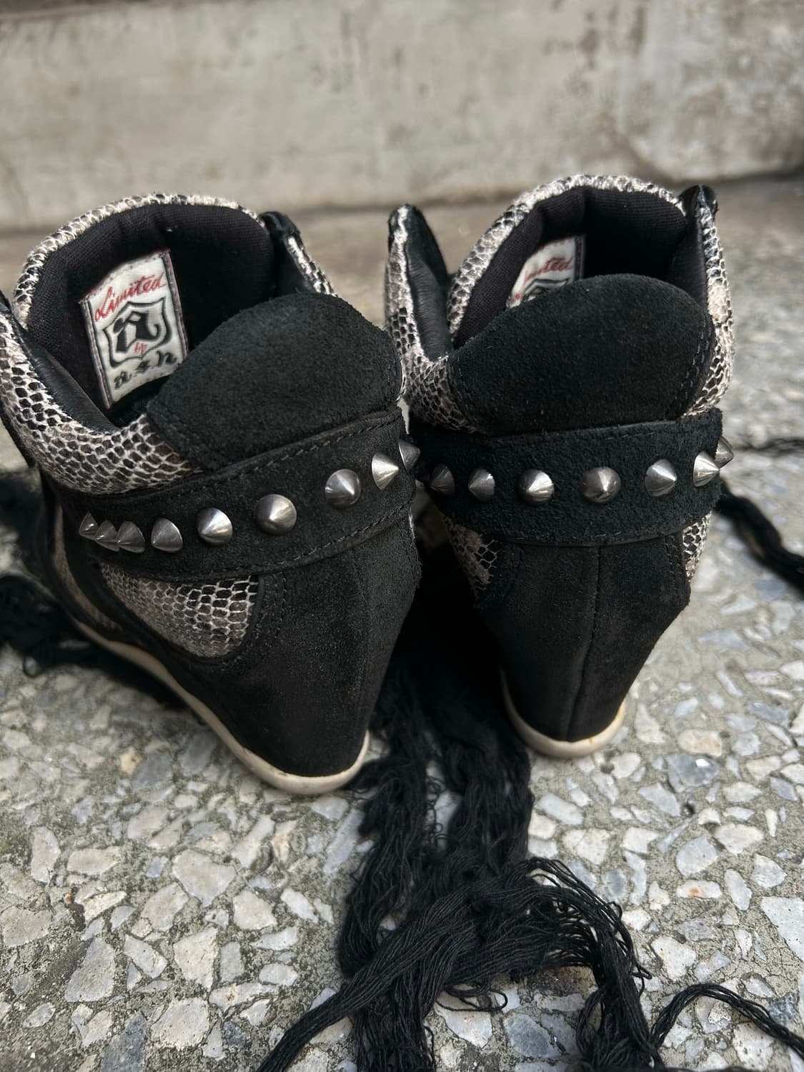 2000s ash 파이톤 스터드 하이탑 스니커즈 상품이미지5