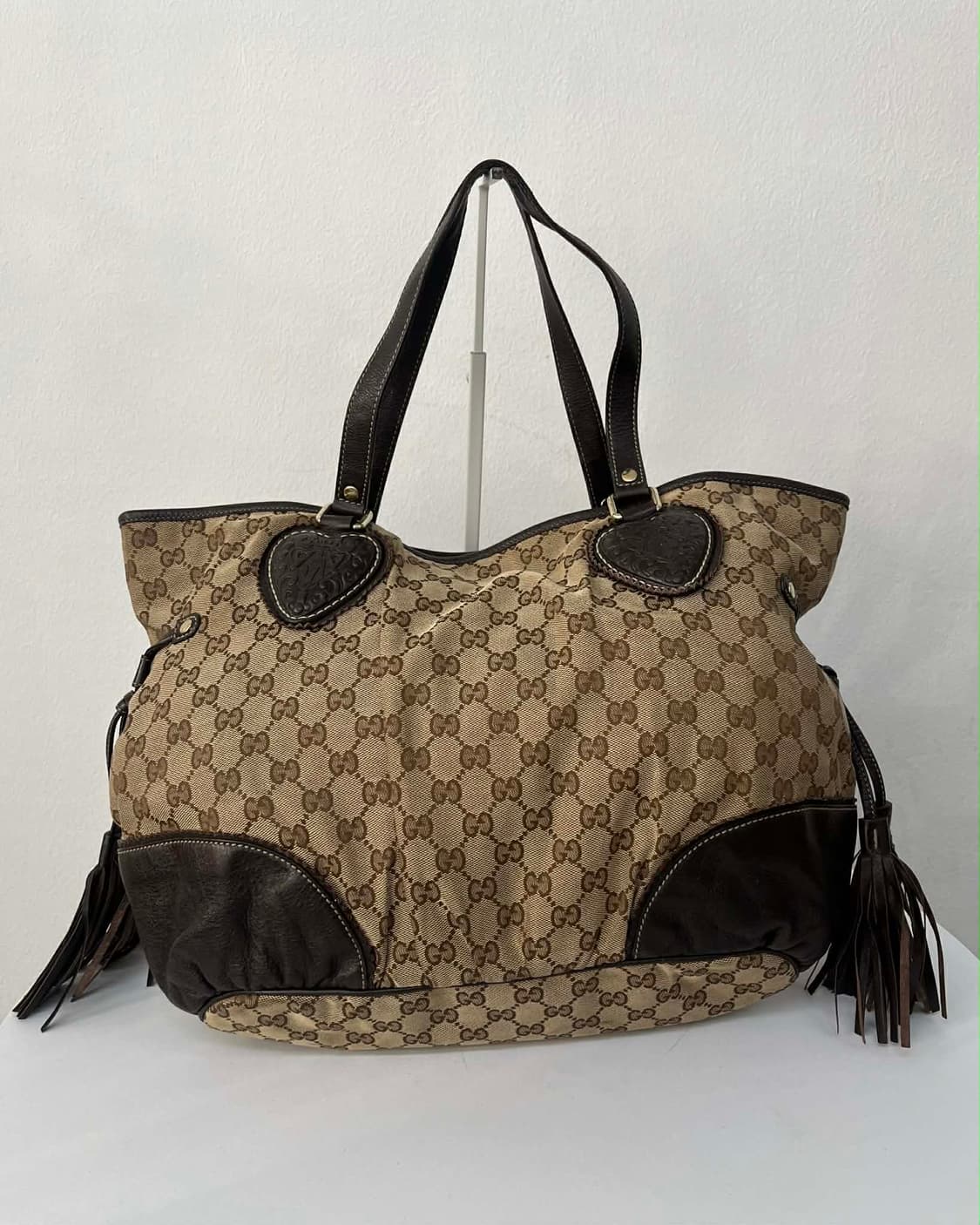 구찌 GG캔버스 하트 빅 쇼퍼백 숄더 토트백 상품이미지4