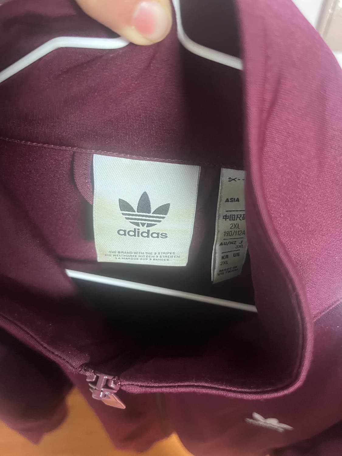 아디다스 버건디 트랙자켓 상품이미지5