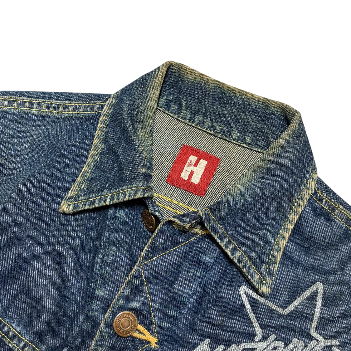 히스테릭 글래머 히스걸 원형 로고 데님 자켓 상품이미지4