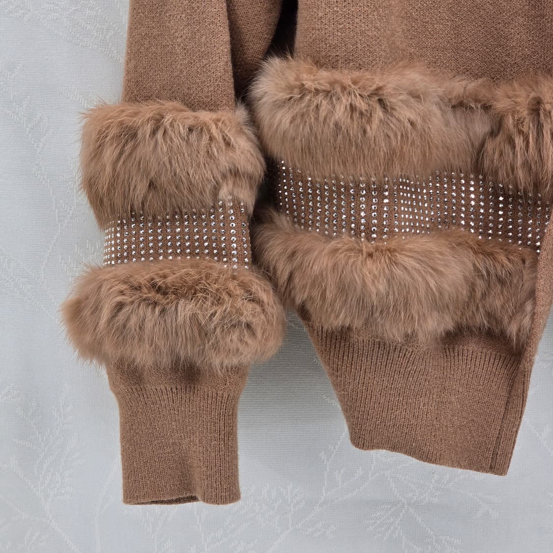 에고이스트 퍼 트리밍 가디건 55-66 상품이미지2