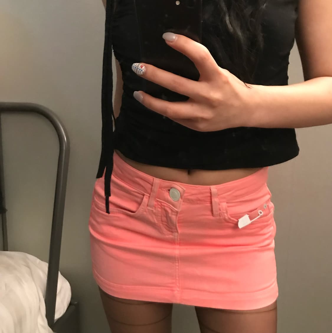 Calvin Klein 캘빈클라인 갸루 핑크 초미니스커트 상품이미지1